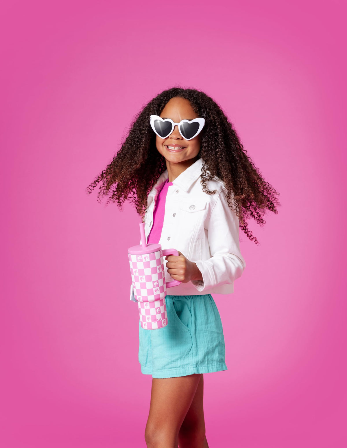 Barbie Kids Tumbler with Straw & Handle