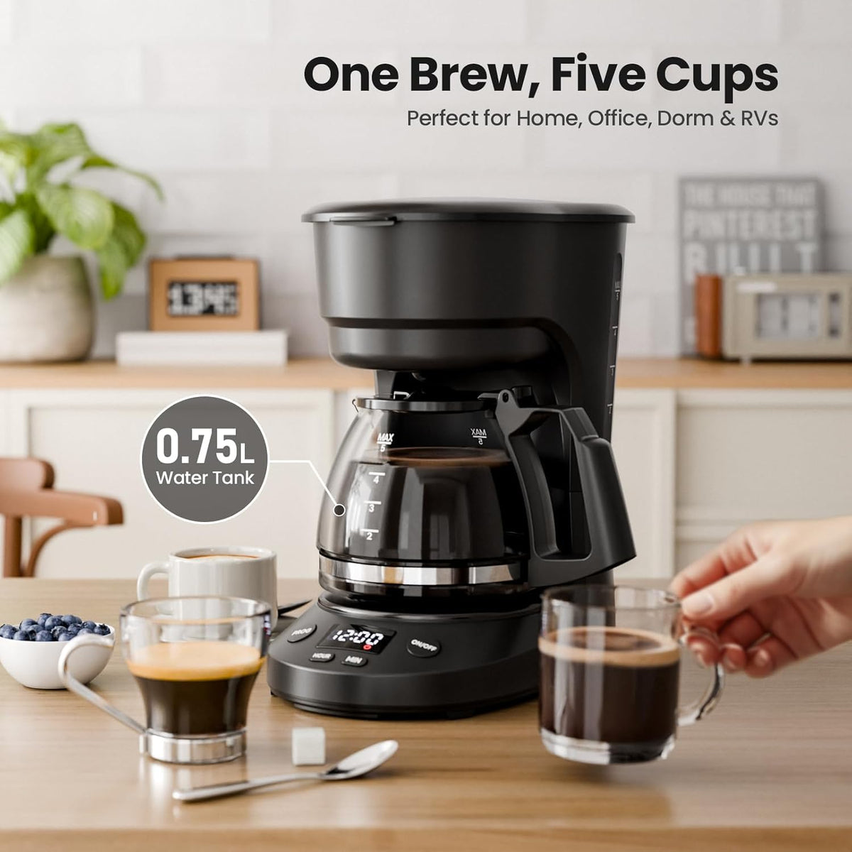 5 Cup Drip Coffee Maker