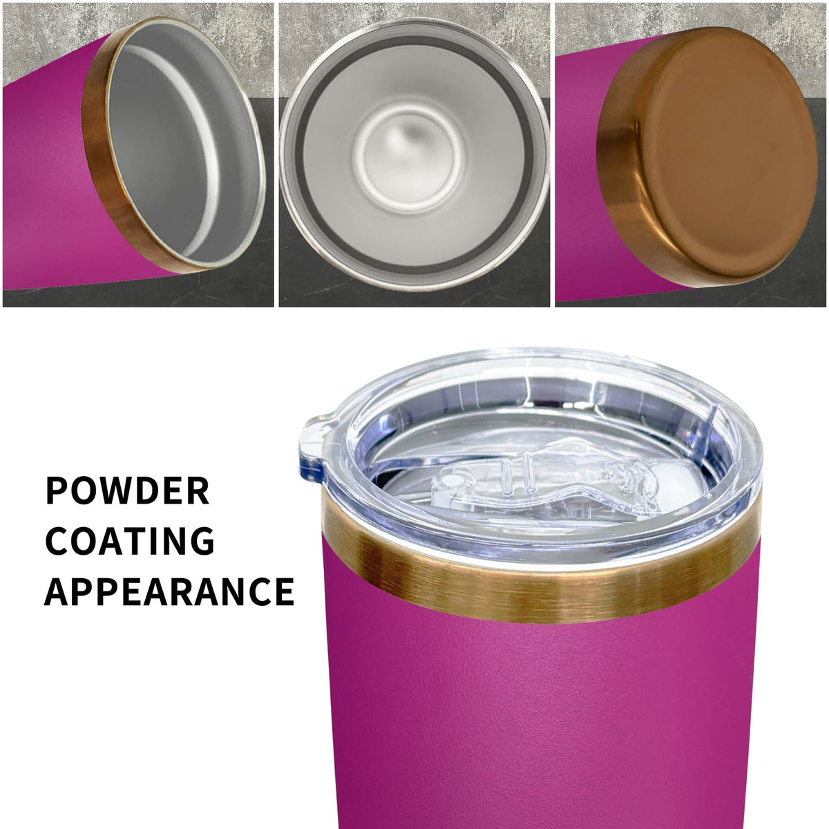 20 oz Insulated Tumblers Bulk With Lid and Straw Plum (12 Count)
