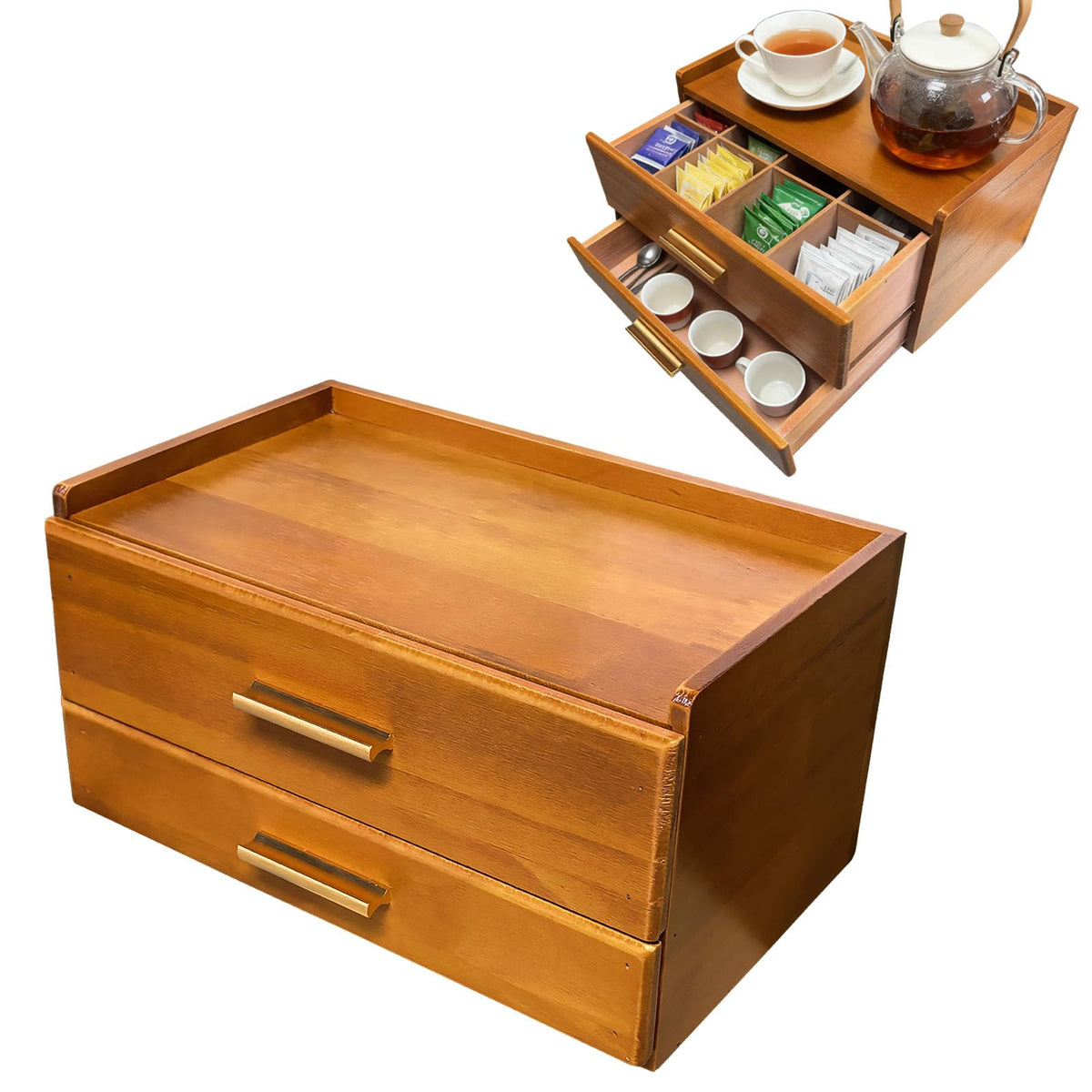Wooden Tea Bag Organizer