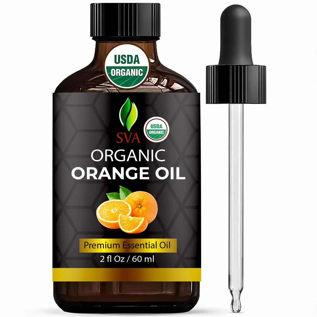 SVA Organic Orange Essential Oil with Dropper (2 Fl Oz)