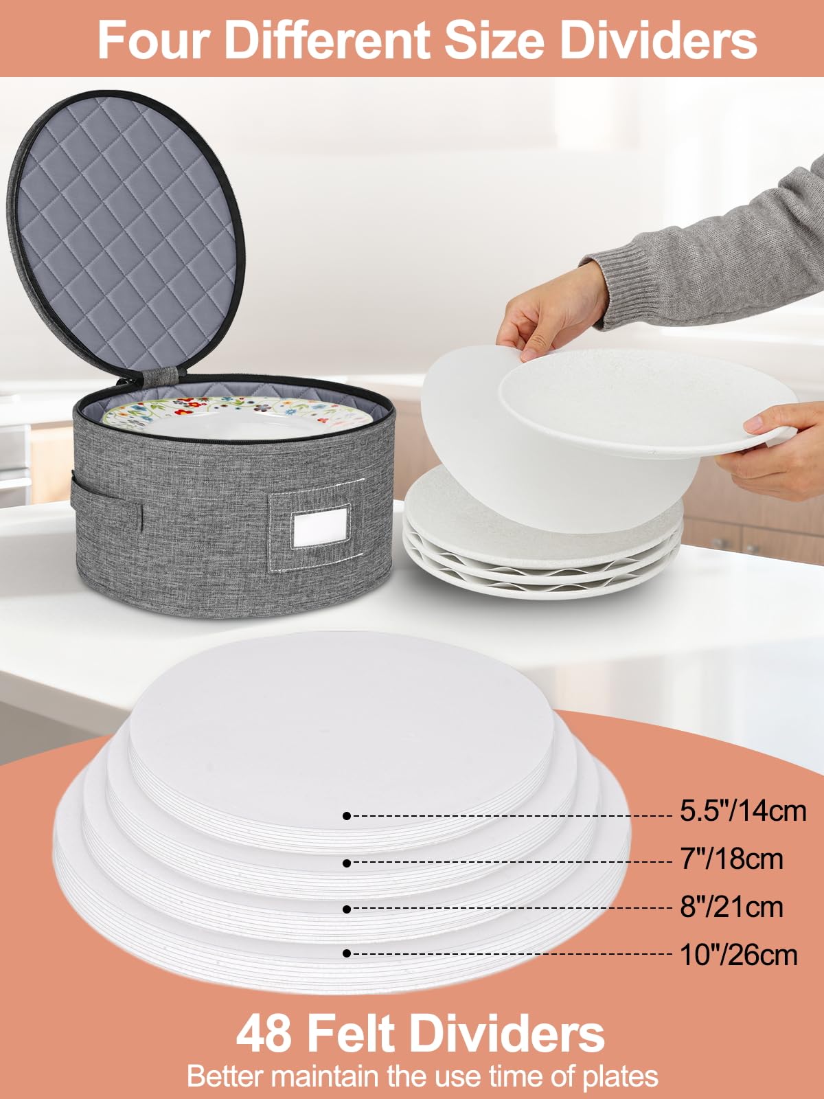 Rigid China Storage Containers (5 Count)