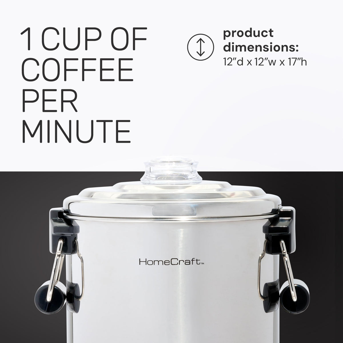 45 Cup Coffee Urn and Hot Beverage Dispenser with Double Dripless Faucet