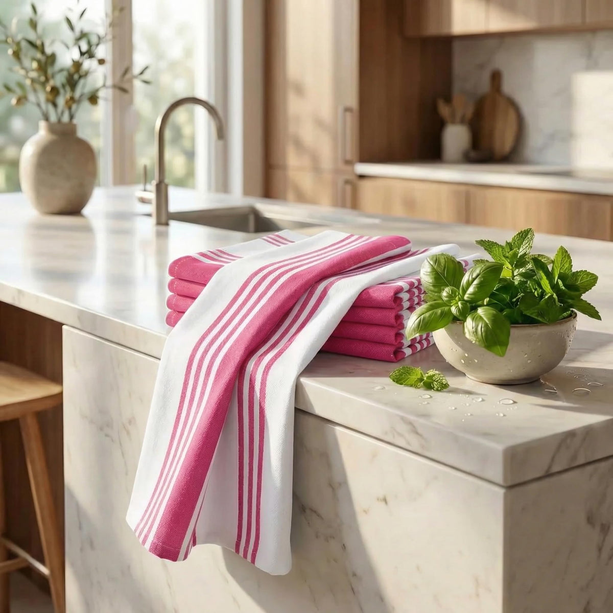 Kitchen Towels Cotton Dish Towel 20”x30” (6 Count)