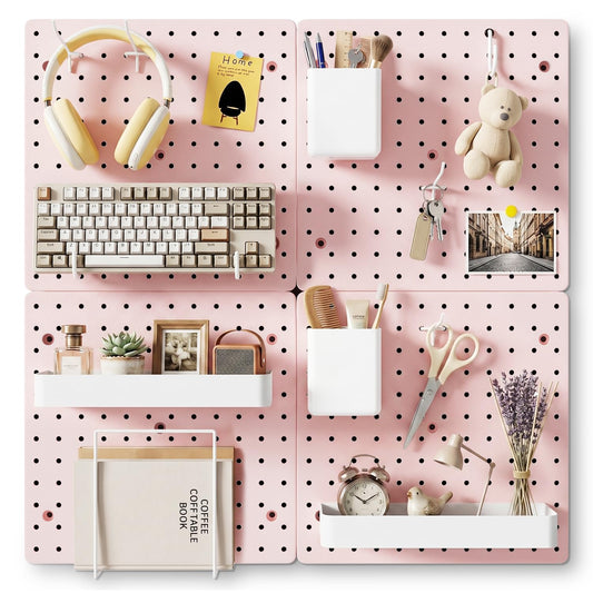 Modular Plastic Pegboard Wall Organizer Kit (4 Count)
