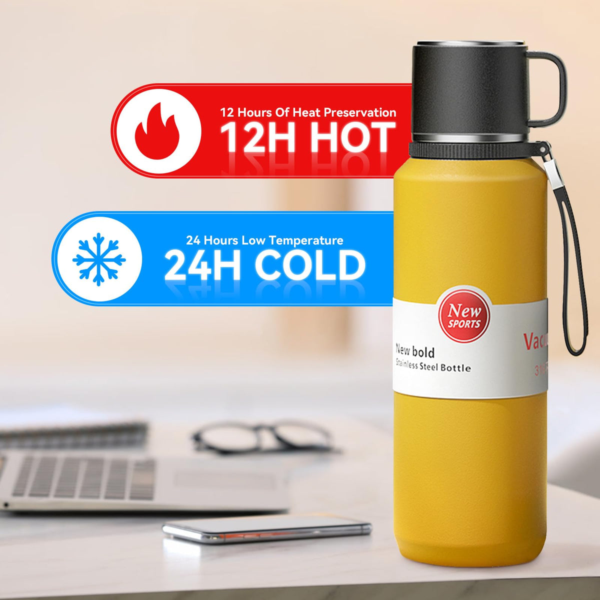 Stainless Steel Insulated Tea Infuser Bottle