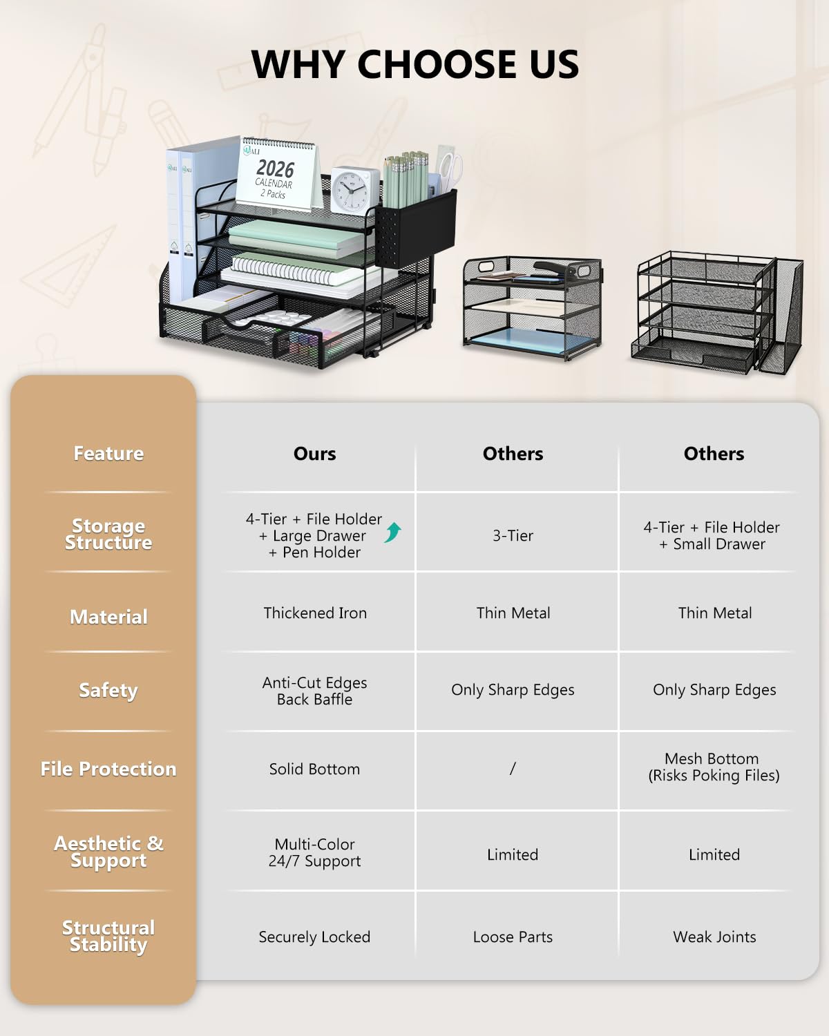 Desk File Organizer (2 Count)