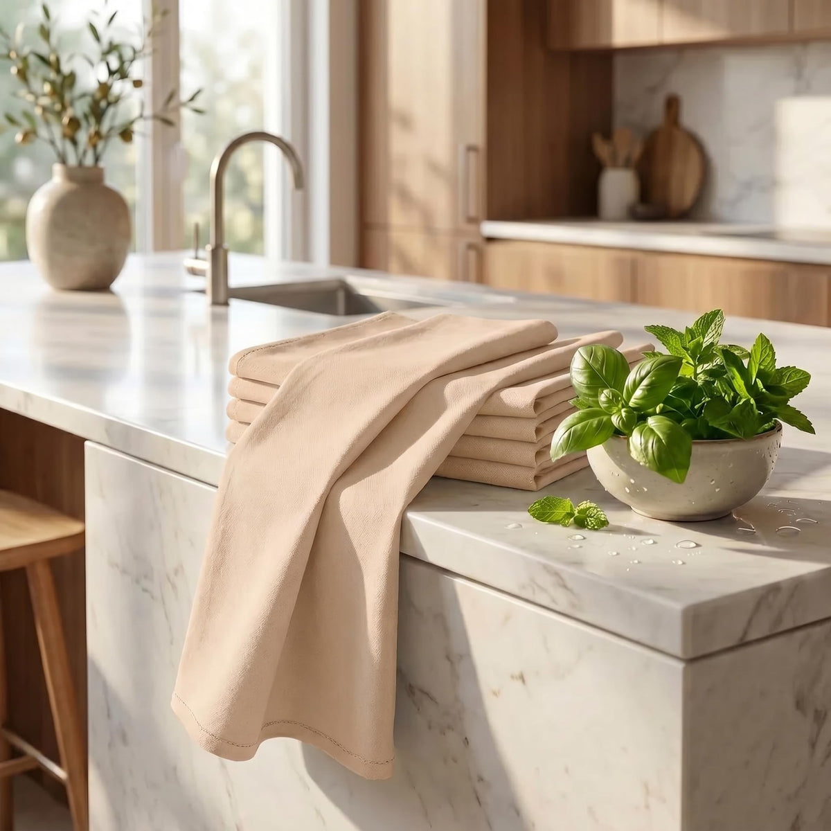 Kitchen Towels Cotton Dish Towels 20”x30” (6 Count)