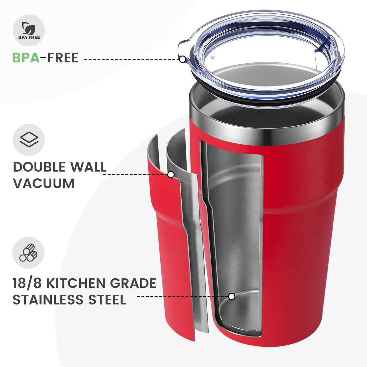 16oz Tumbler Double Wall Vacuum Insulated Travel Mug Bulk
