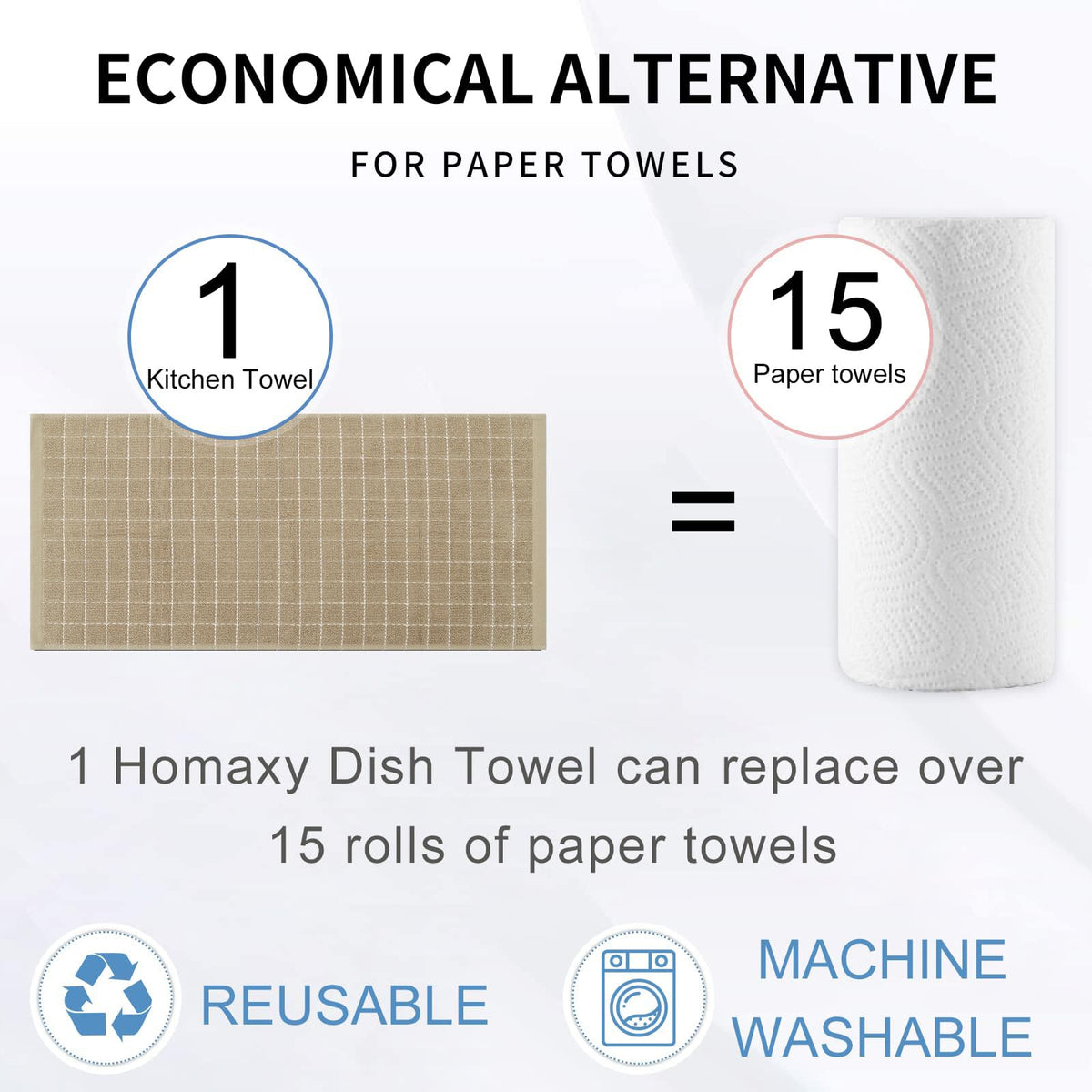 100% Cotton Terry Kitchen Towels (12 Count)