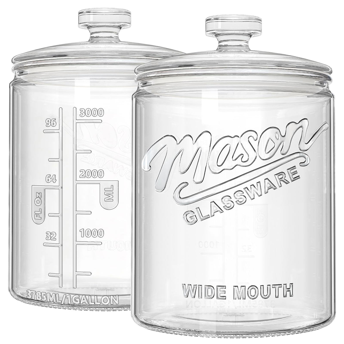 1 Gallon Glass Cookie Jar with Lid (128 fluid ounce(s))