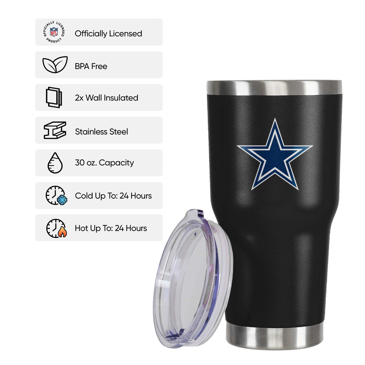 Dallas Cowboys NFL Team Logo 30 oz Tumbler