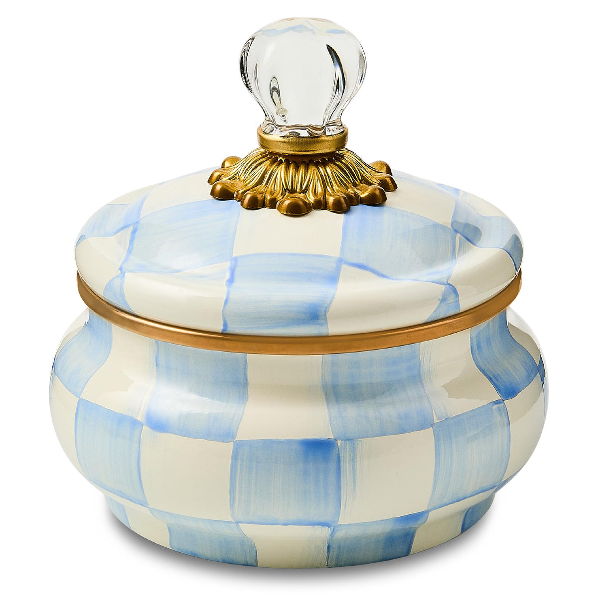 Enamel Squashed Pot