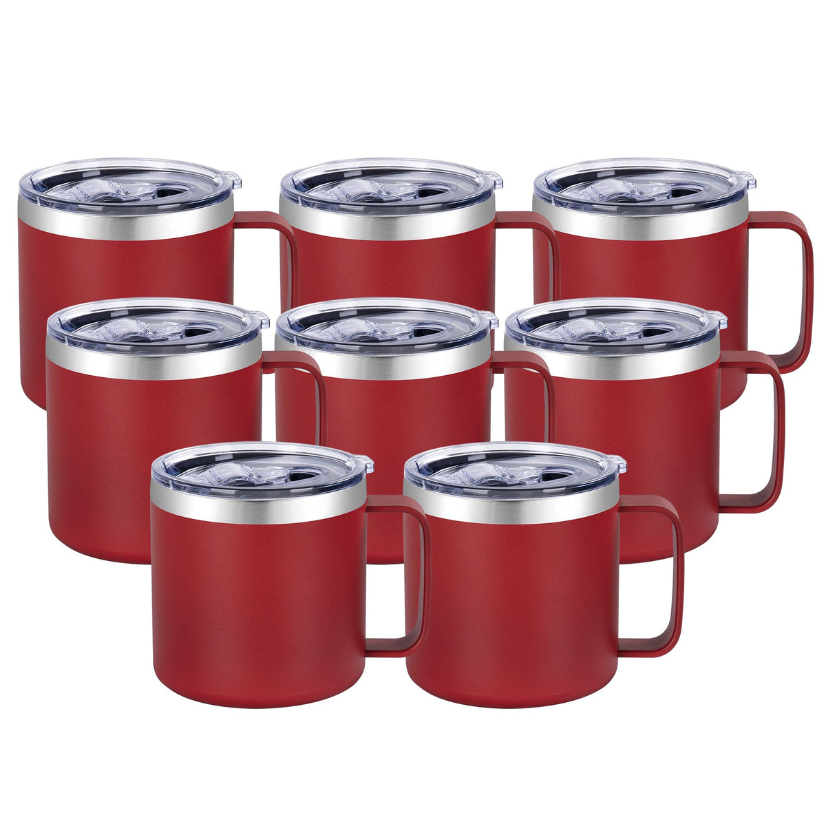 14 oz Insulated Coffee Mug Bulk with Handle (8 Count)