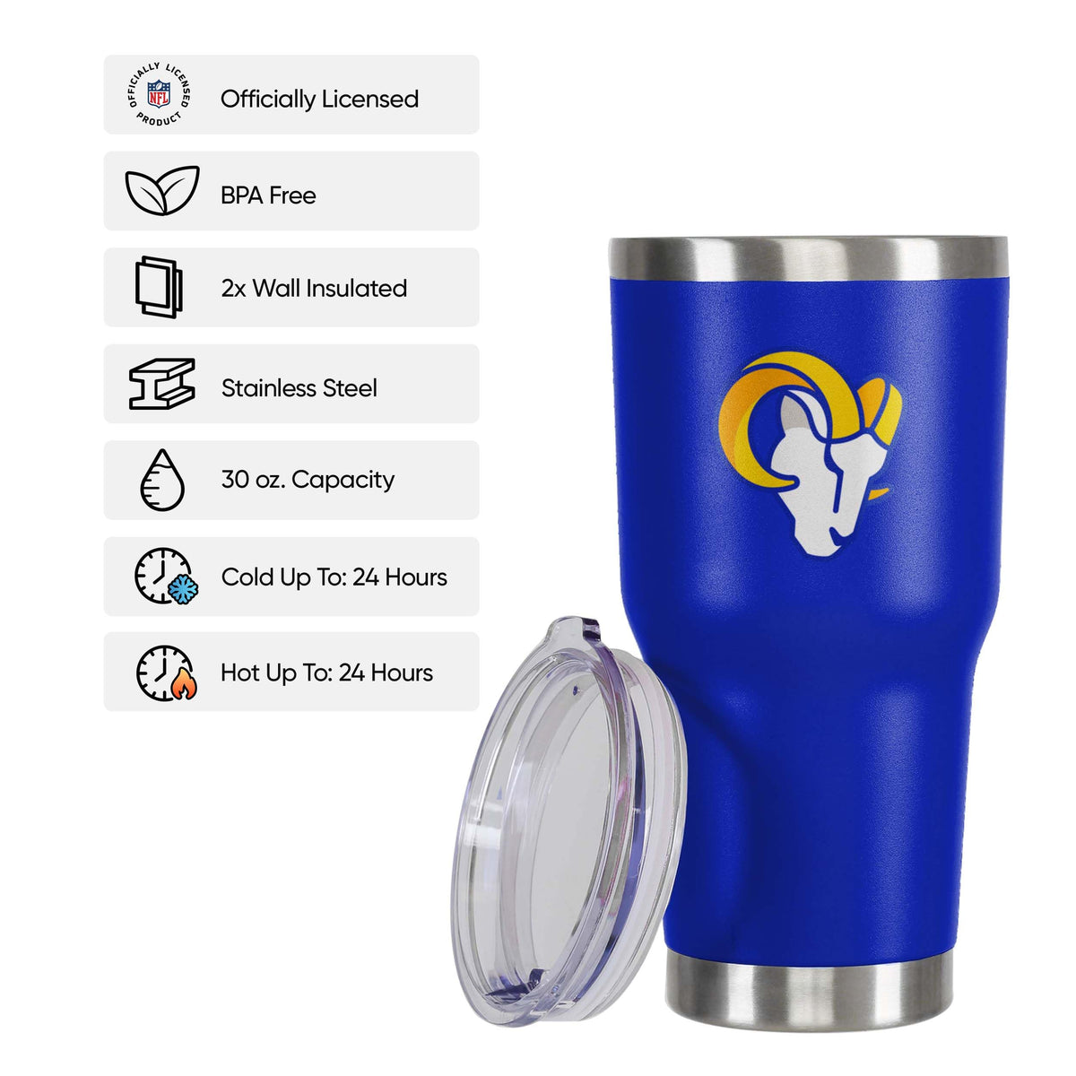 Los Angeles Rams NFL Team Logo 30 oz Tumbler