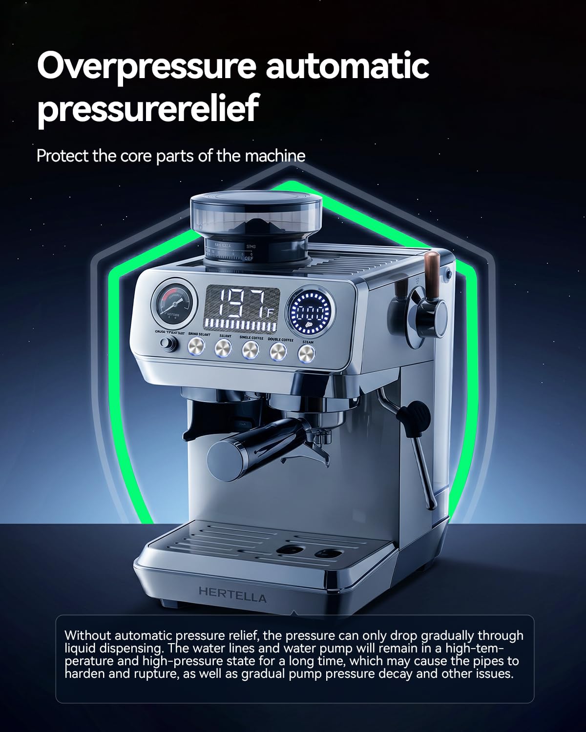 Espresso Machine with Burr Grinder
