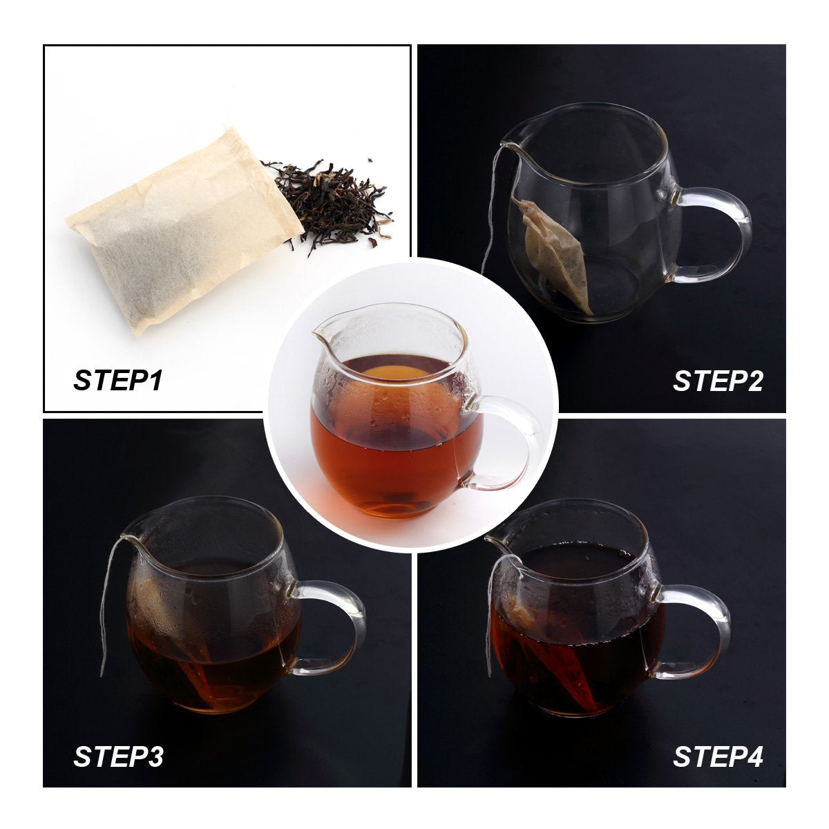 400 Pack Disposable Drawstring Tea Filter Bags (400 Count)