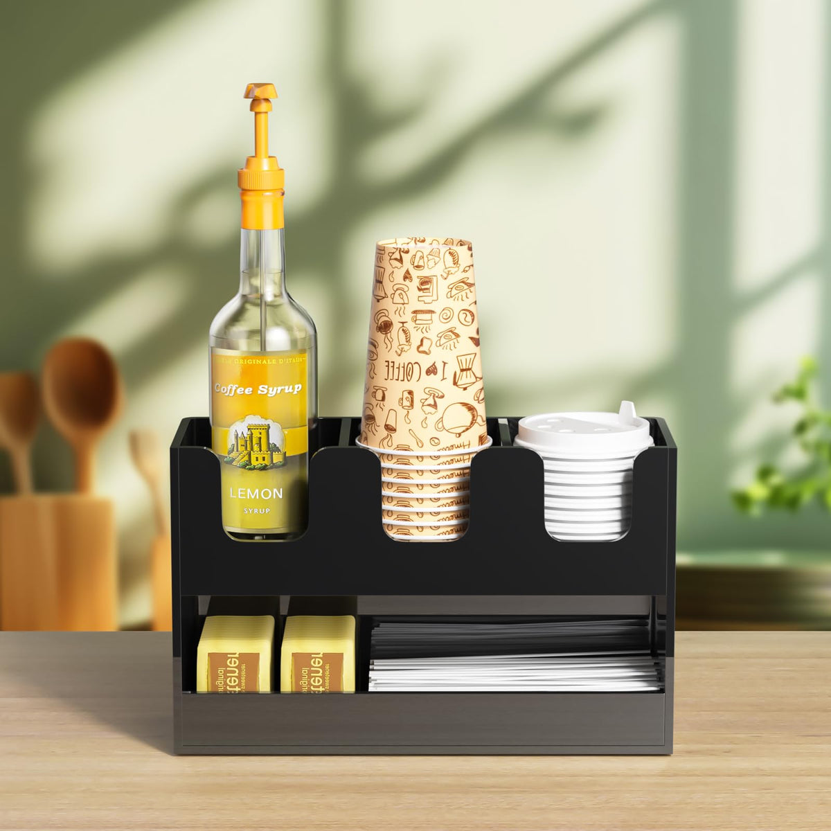 4 Compartment Cup Holder for Countertop