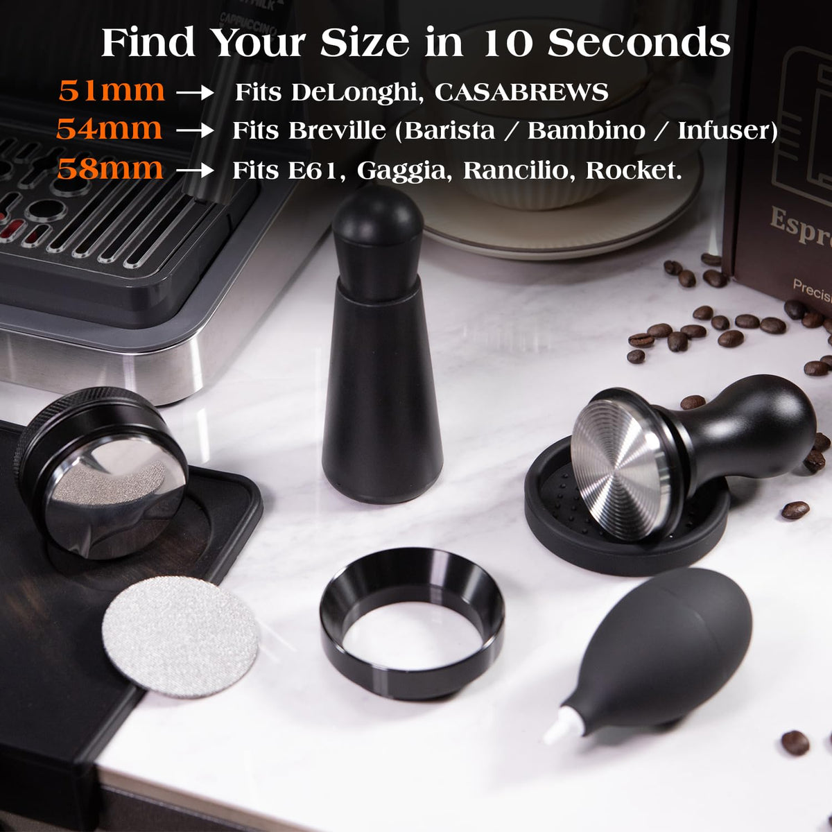 7 PCS Espresso Accessories Kit (7 Count)