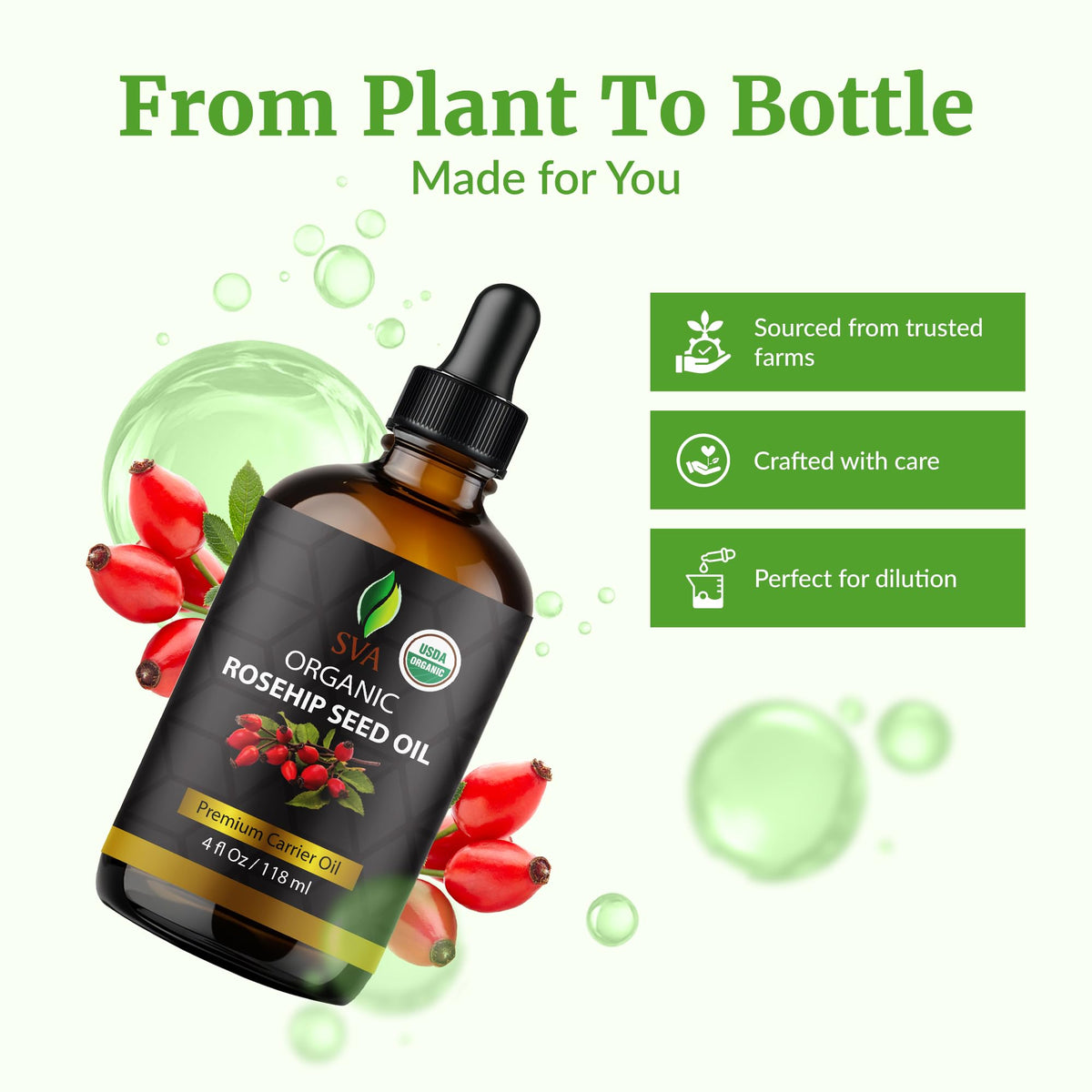 SVA Organic Rosehip Seed Oil (4 Fl Oz)