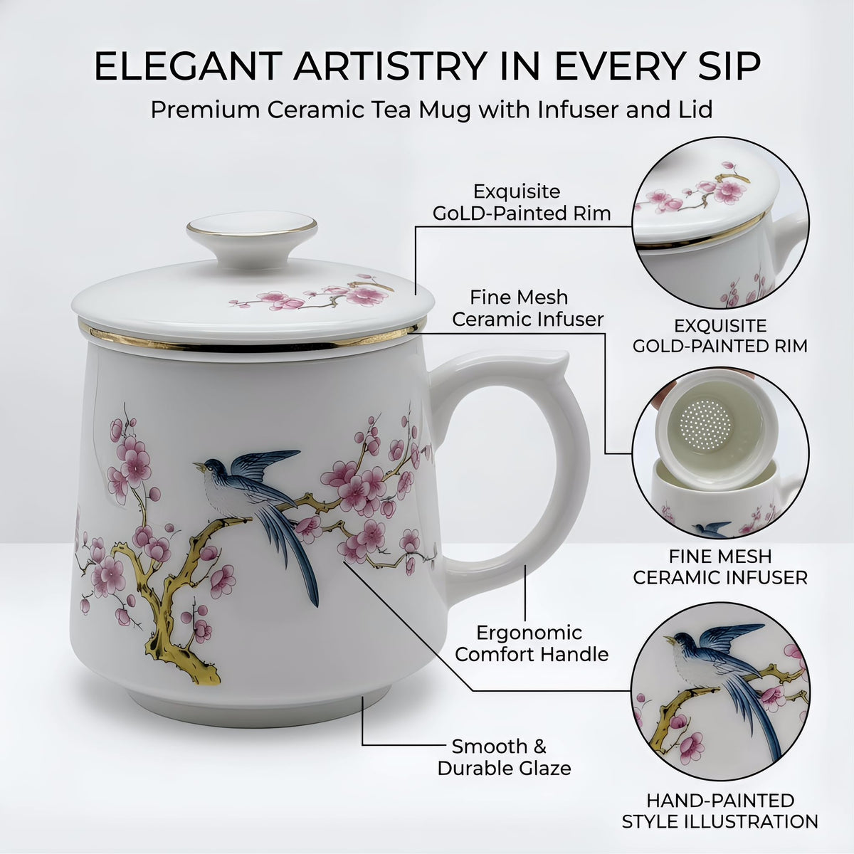 Ceramic tea cups