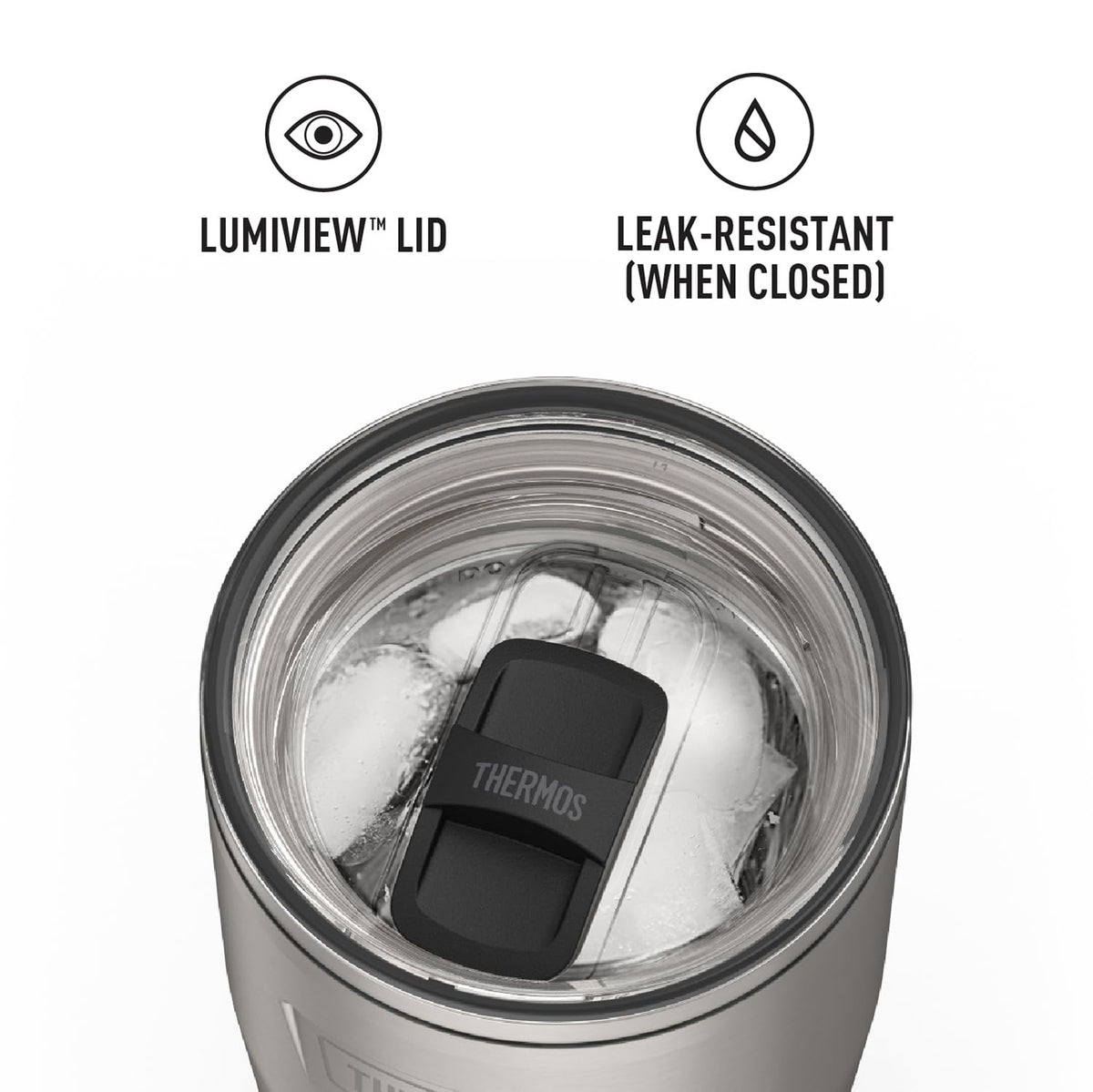 Icon Series 24oz Stainless Steel Tumbler with Slide Lock Lid