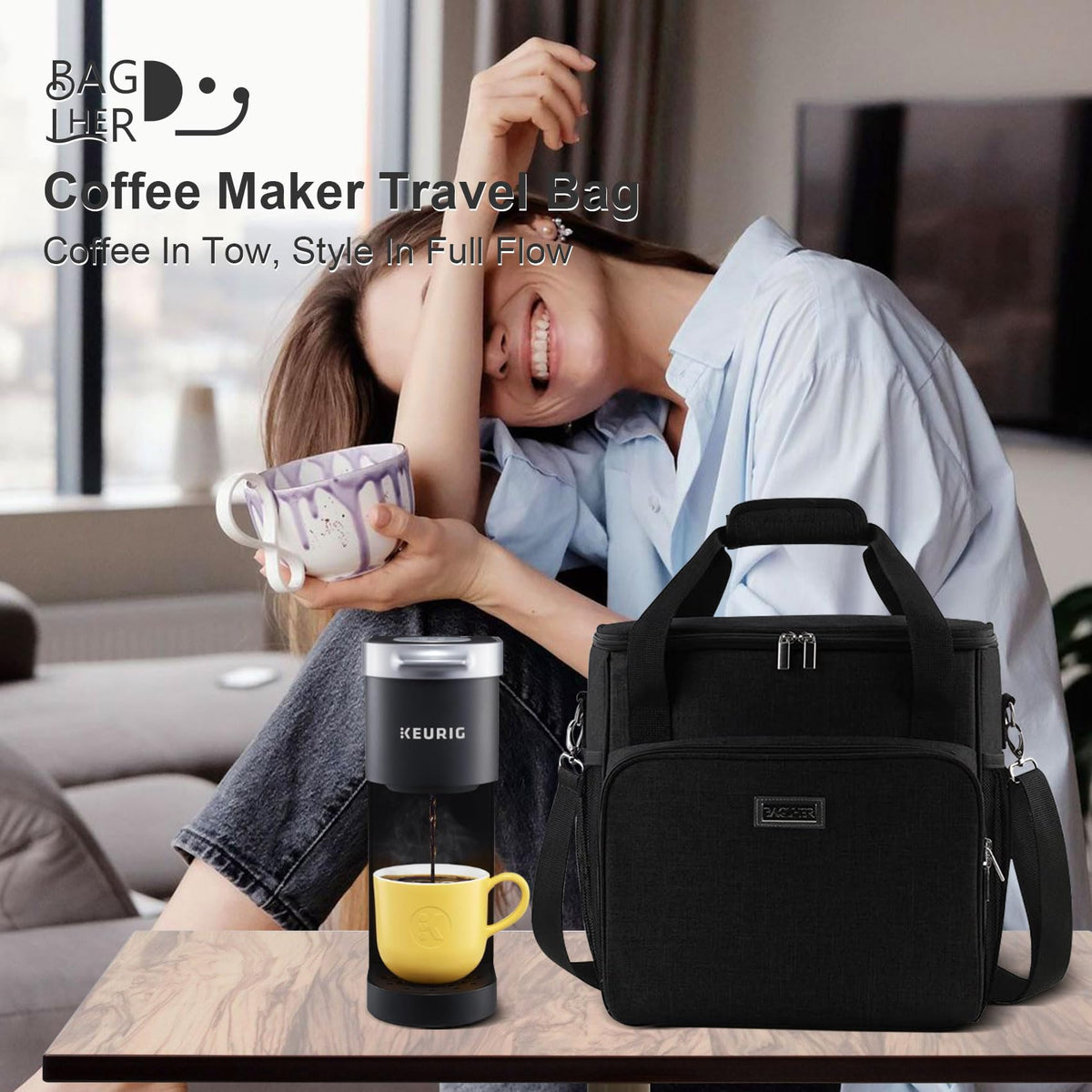 Coffee Maker Travel Bag Compatible with Keurig K