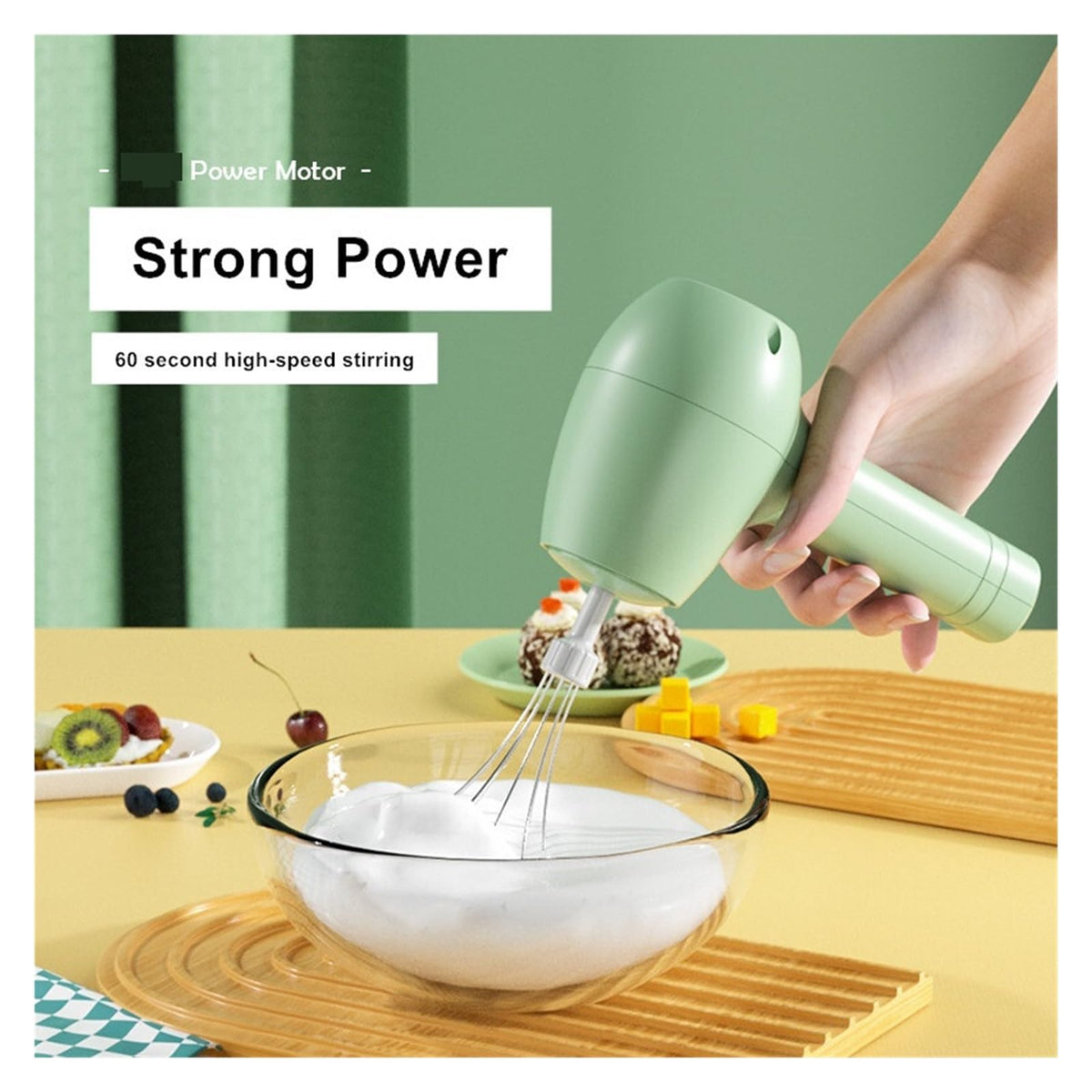 Compatible For Wireless Electric Egg Beater Handheld Mini Multifunctional Milk Frother Cream Coffee Automatic Mixer With Base