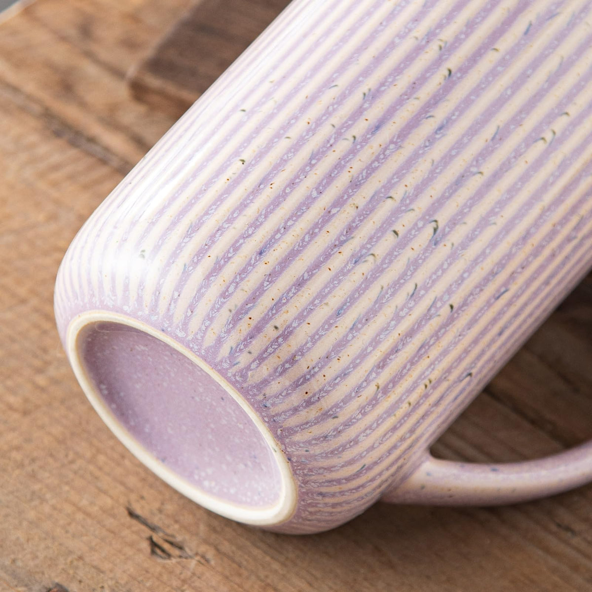 15.5oz 470ml Flambe Purple Ceramics Teacups with Infuser and Lid