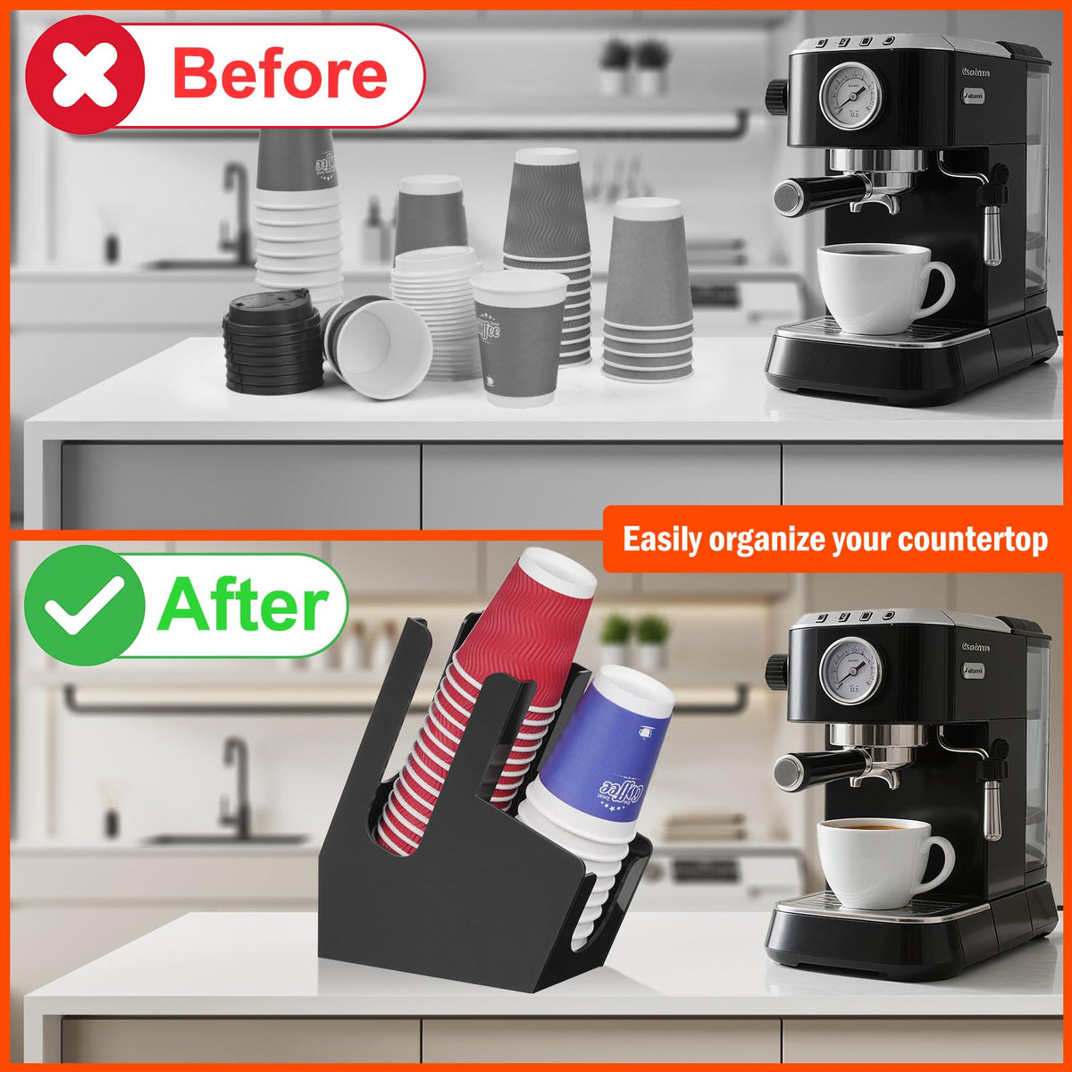 Coffee Station Organizer for Countertop