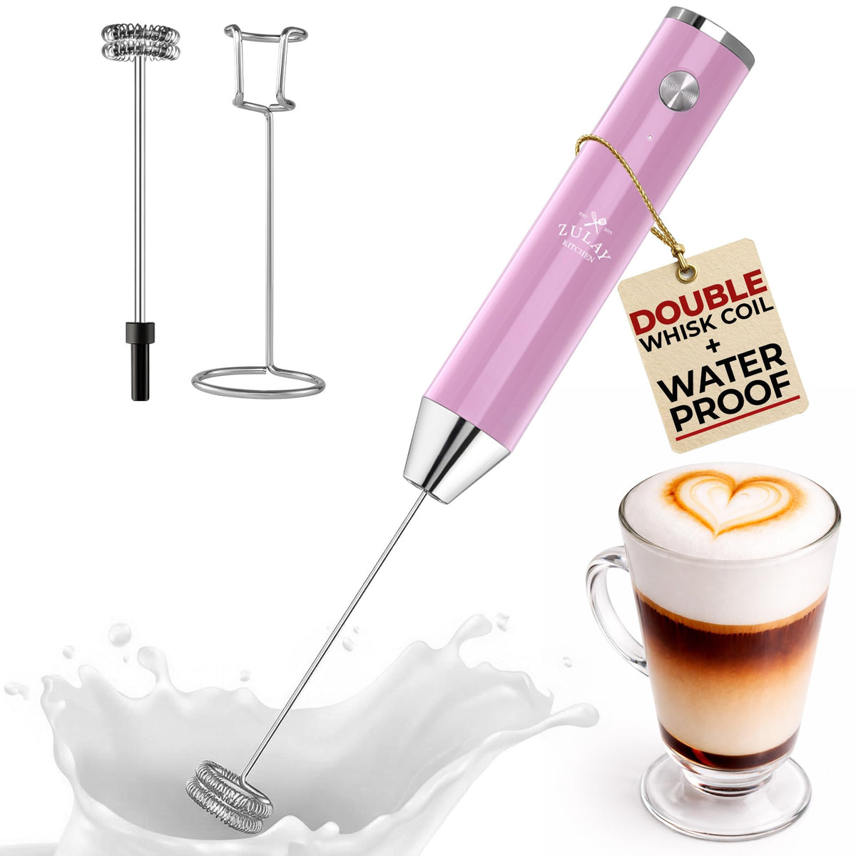 Rechargeable Milk Frother Handheld