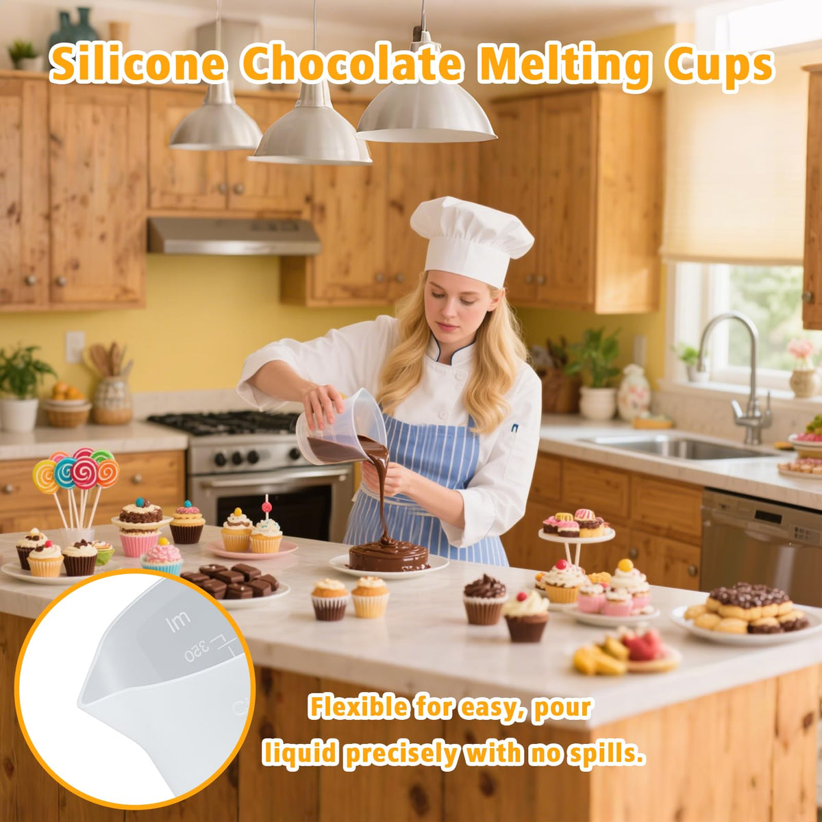Silicone Cups for Melting Chocolate (4 Count)
