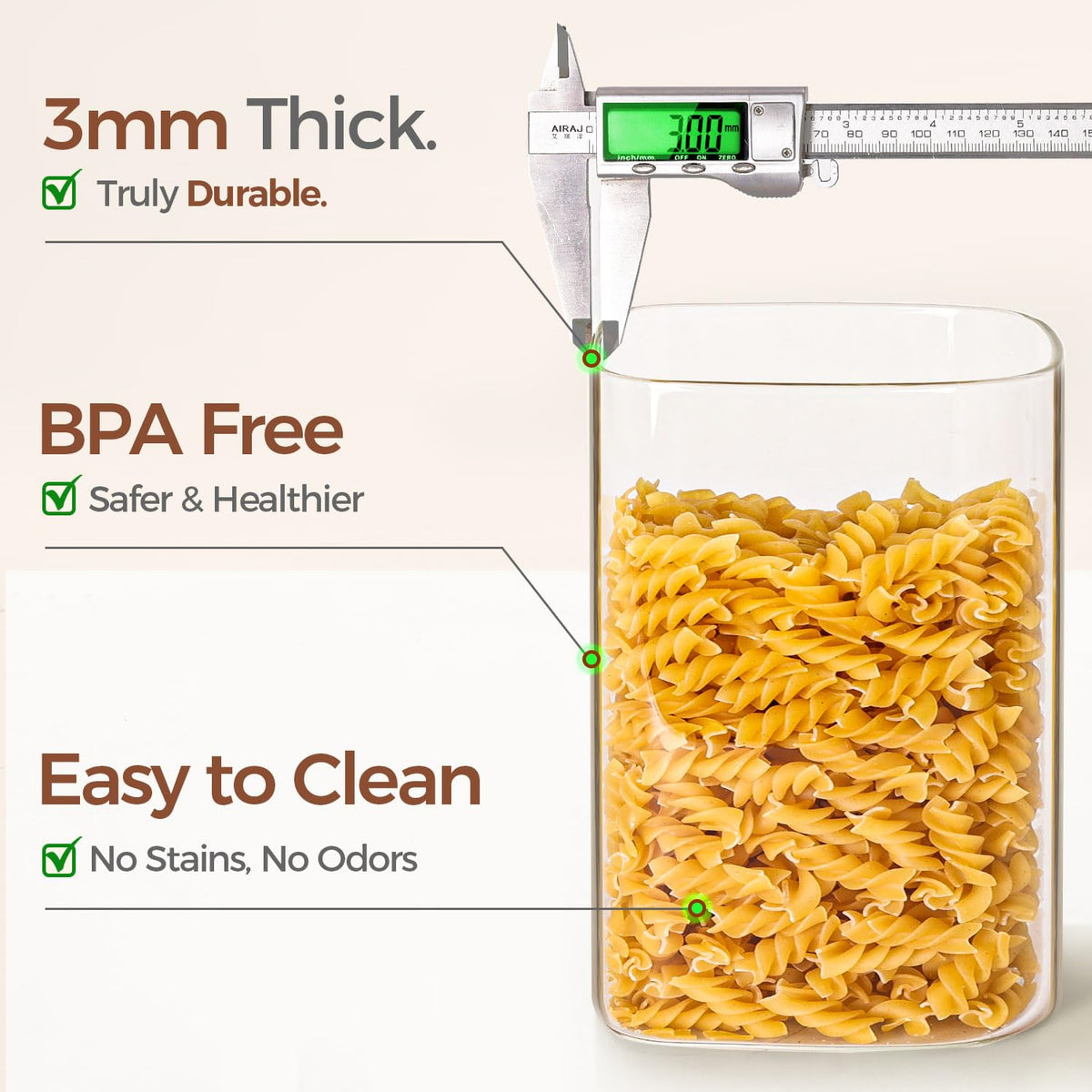 Flour Sugar Storage Containers 4 Qt (2 Count)