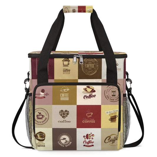 Set of Coffee Icons Maker Carring Bag Travel Carrying Storage Tote Compatible with Keurig K