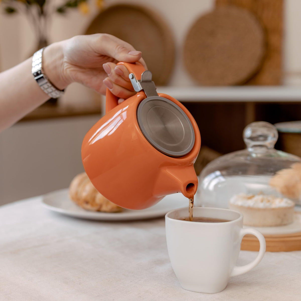 ORNA Ceramic Teapot with Tea Infuser