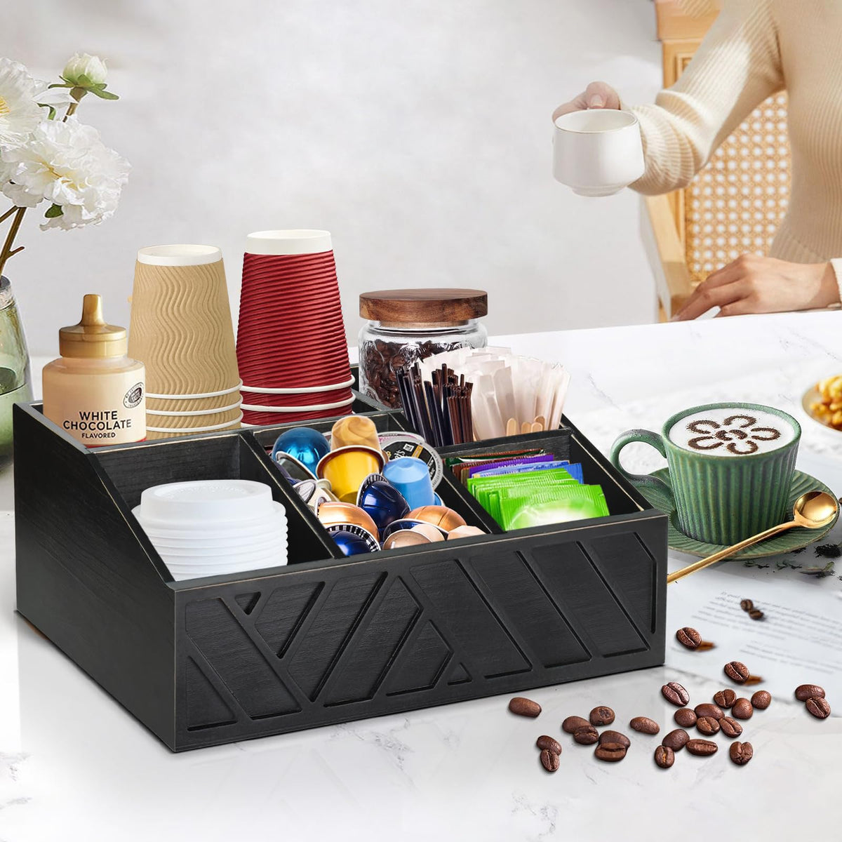 Coffee Station Organizer for Counter (23.52 Ounce)