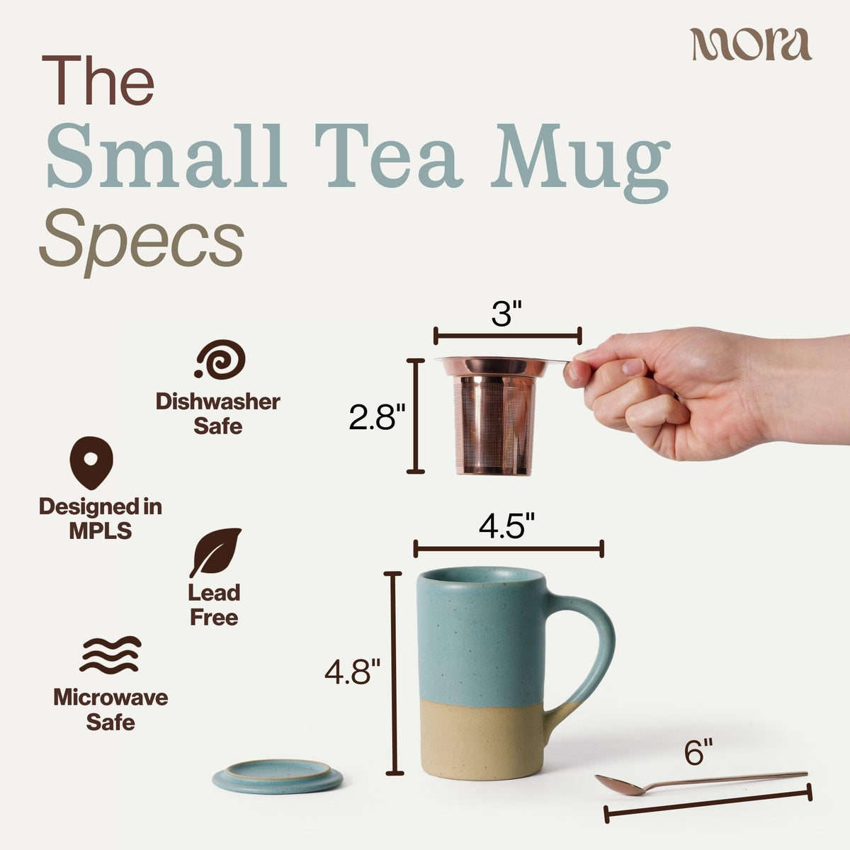 Mora Ceramics Tea Cup with Loose Leaf Infuser