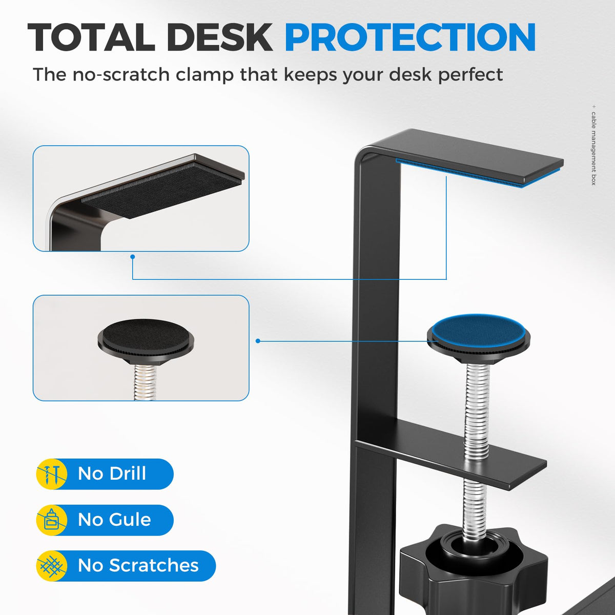 Upgraded] 25" Extra Large Under Desk Cable Management