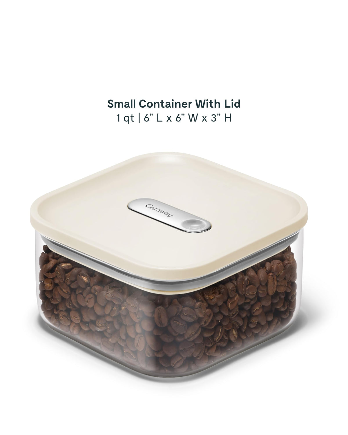 1 qt Glass Airtight Food Storage Container with Lid