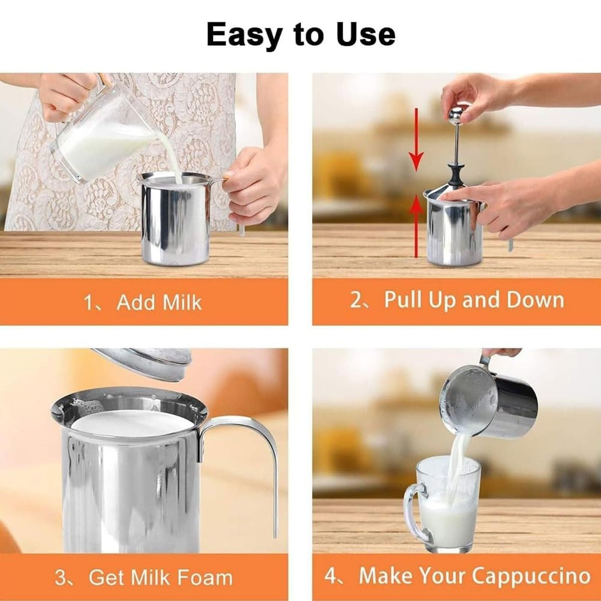 2pcs Milk Frother