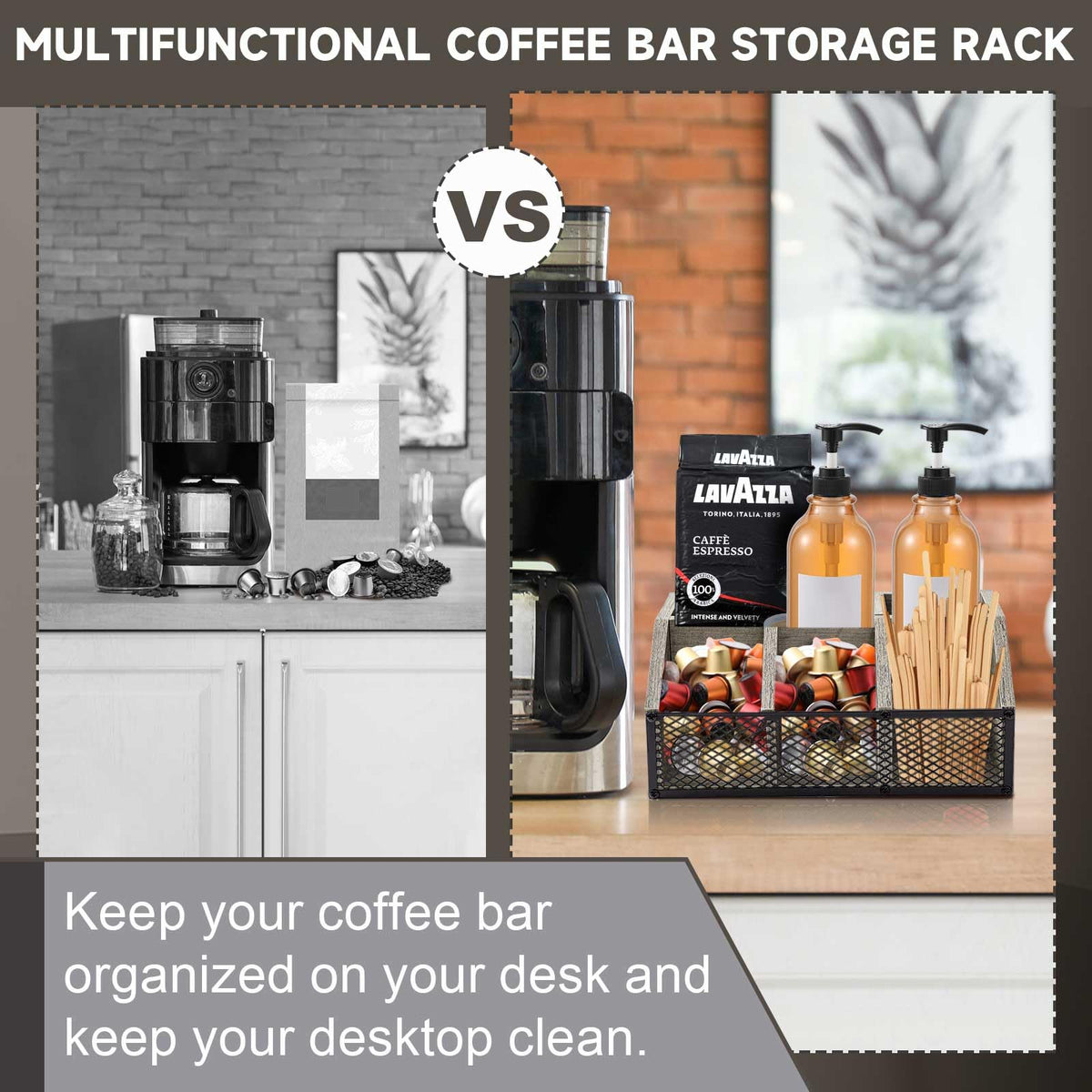 Coffee Station Organizer for Countertop