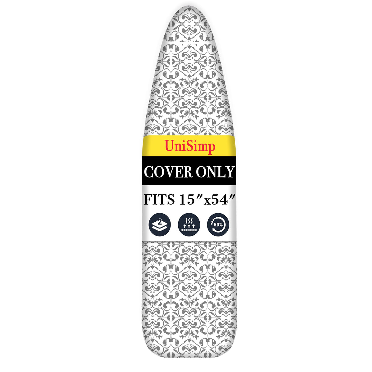 Ironing Board Cover and Pad 15"x54" Extra Thick Natural Cotton