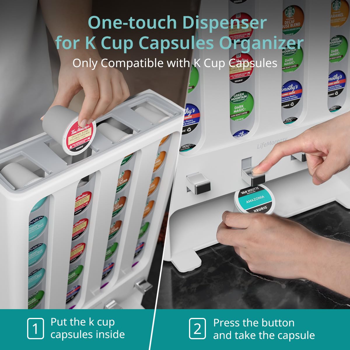 K Cup Holder Creative Coffee Pods Storage Stand Vending (28 Count)