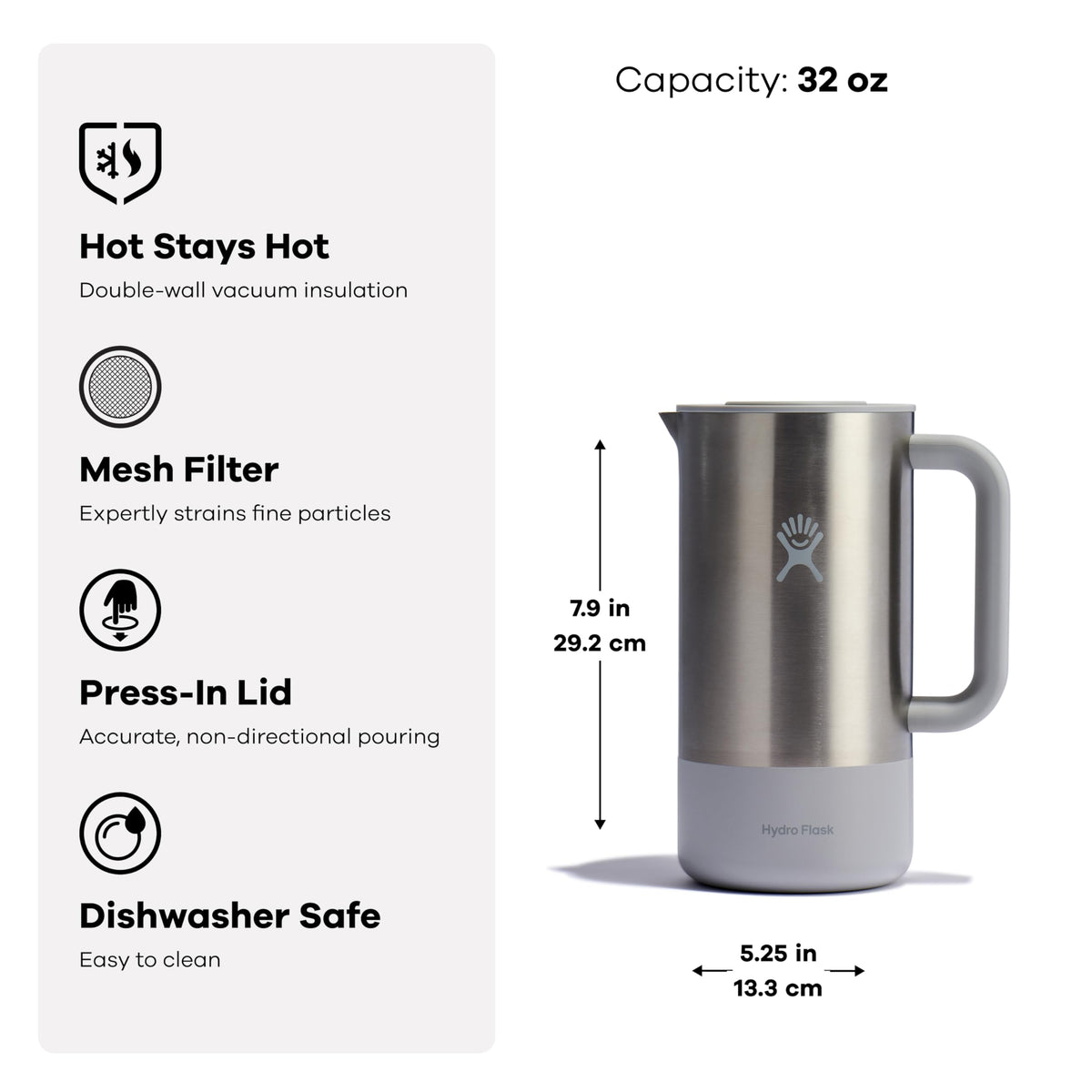 French Press Insulated Stainless Steel Coffee Maker
