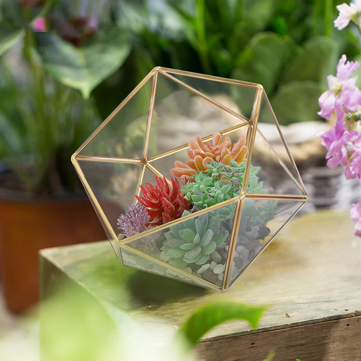 Gold Glass Coffee Pods Holder