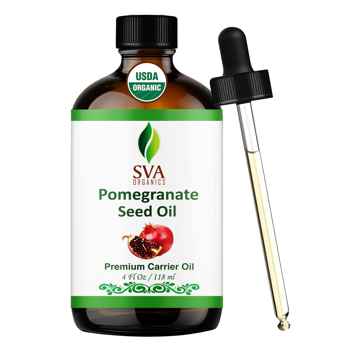 SVA Organic Pomegranate Seed Carrier Oil with Dropper (4 Fl Oz)