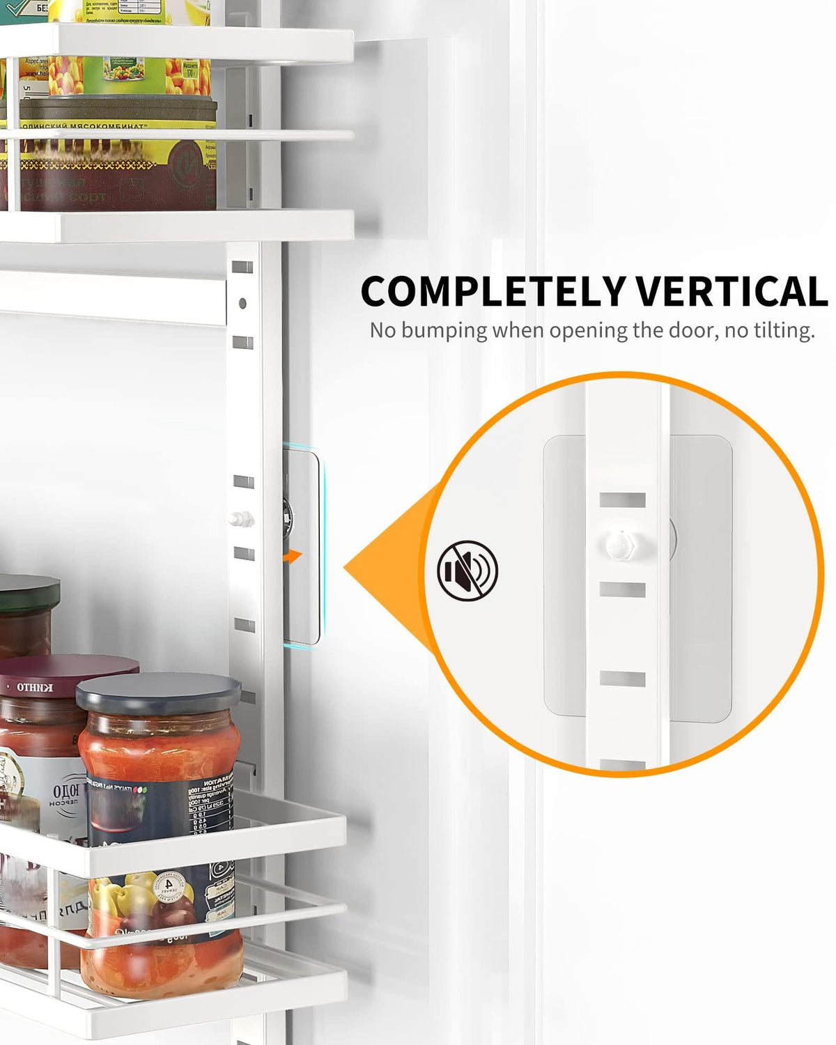White 6 Tier Over Door Pantry Organizer