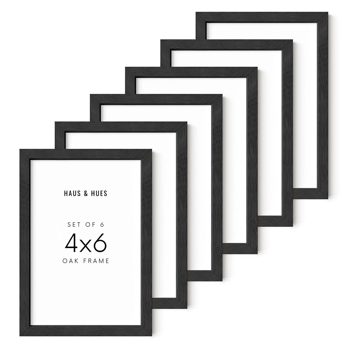 4x6 Black Oak Frame Set of 6 (6 Count)