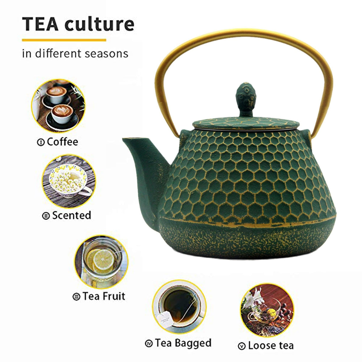 Cast Iron Tea Kettle