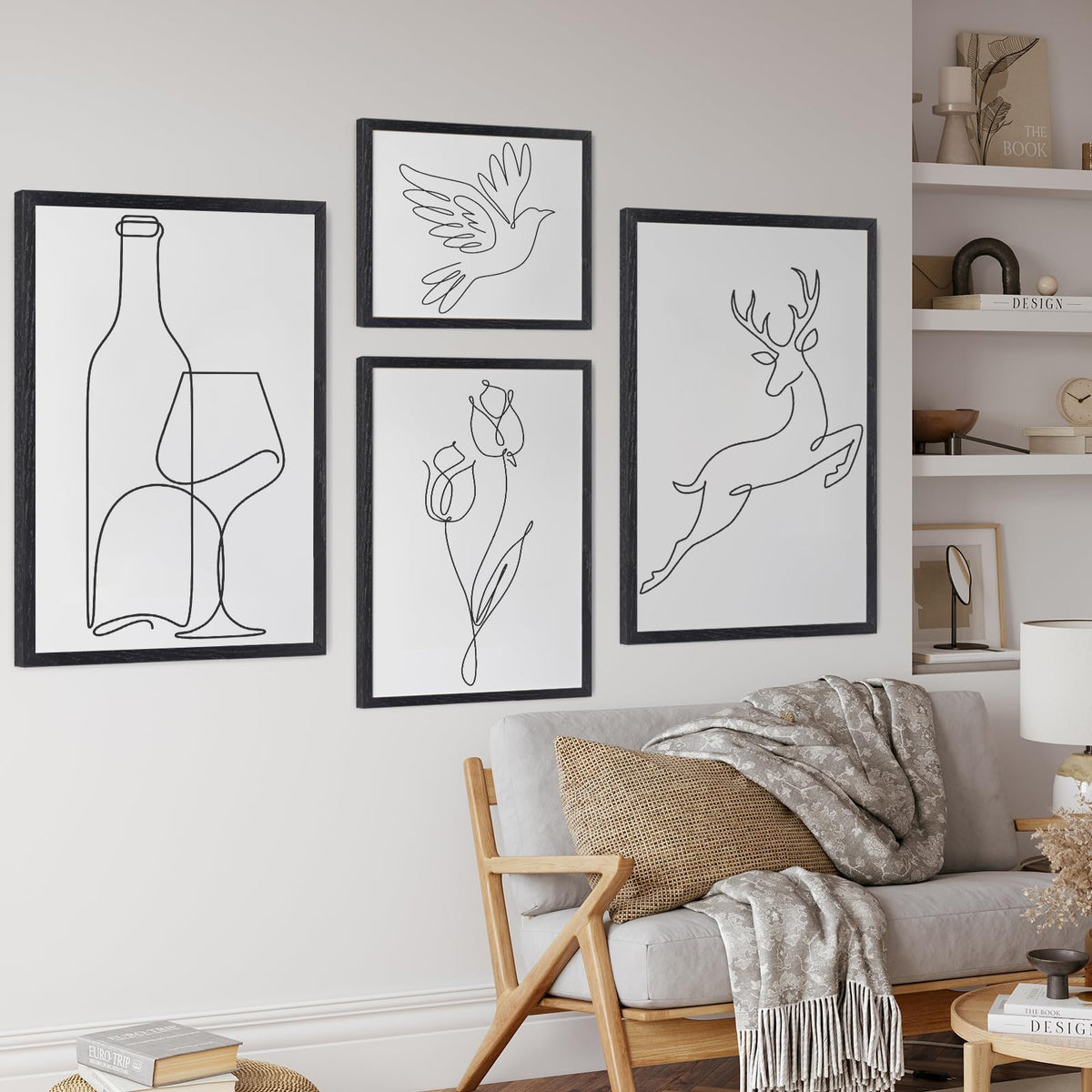 16x24 Solid Oak Wood Picture Frames (3 Count)